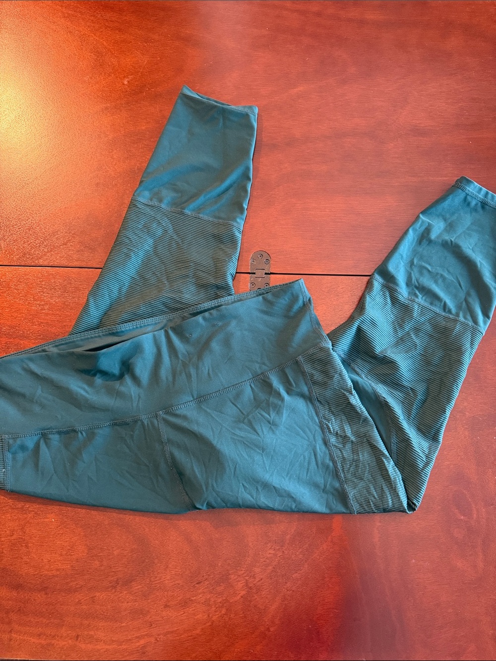 Xersion Teal High-Waist Performance moto-like Leggings